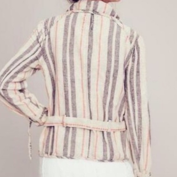 Free People Moto Linen Jacket-Oversized - Picture 5 of 12